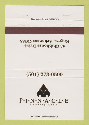 Matchbook Cover - Pinnacle Country Club Rogers AR 40 Strike