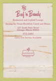 Matchbook Cover - Beef n Brandy Chicago IL WORN 40 Strike