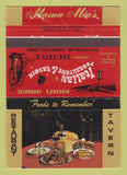 Matchbook Cover - Mama Mia's Restaurant Niagara Falls ON WEAR 40 Strike