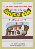 Matchbook Cover - Barberian's Steak House Toronto ON 40 Strike
