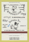 Matchbook Cover - Nottingham Inn PA WRITING 40 Strike