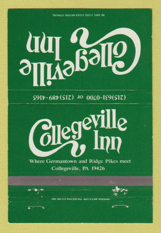 Matchbook Cover - Collegeville Inn PA 40 Strike