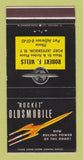 Matchbook Cover - Oldsmobile Rocket Robert Wells Port Jefferson NY 30 Strike