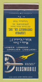 Matchbook Cover - Oldsmobile Rocket Leopold Chevrolet Lewistown PA 30 Strike