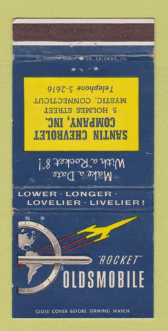 Matchbook Cover - Oldsmobile Rocket Santin Mystic CT WEAR 30 Strike