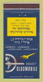 Matchbook Cover - Oldsmobile Rocket Marvin Brown Cadillac San Diego CA 30 Strike