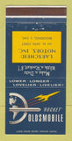 Matchbook Cover - Oldsmobile Rocket Larscheid Motors Brookings SD 30 Strike