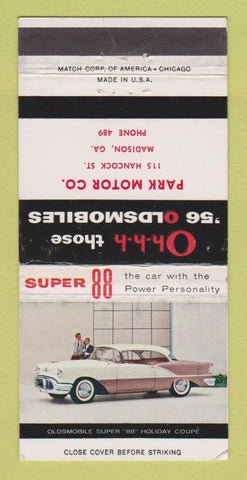 Matchbook Cover - 1956 Oldsmobile Park Motors Madison GAWEAR 30 Strike