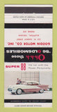 Matchbook Cover - 1956 Oldsmobile Goodin Motors Bluffton INWEAR 30 Strike