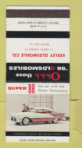 Matchbook Cover - 1956 Oldsmobile Kerley Belleville ILWEAR 30 Strike