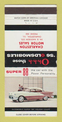 Matchbook Cover - 1956 Oldsmobile Charleston ILWEAR 30 Strike