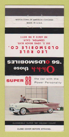 Matchbook Cover - 1956 Oldsmobile Leo Rule Compton CAWEAR 30 Strike