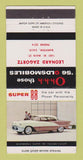 Matchbook Cover - 1956 Oldsmobile Leonard Zagortz Barstow CAWEAR 30 Strike