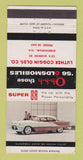 Matchbook Cover - 1956 Oldsmobile Luther Coggin Birmingham ALWEAR 30 Strike