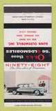 Matchbook Cover - 1956 Oldsmobile Gunn San Antonio TX 30 Strike
