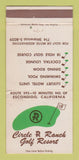 Matchbook Cover - Circle R Ranch Escondido CA 30 Strike