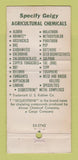 Matchbook Cover - Geigy Insecticides Chemical New York City WEAR 30 Stick
