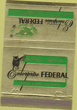 Matchbook Cover - Enterprise Federal Savings Washington DC 40 Strike