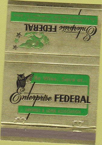 Matchbook Cover - Enterprise Federal Savings Washington DC 40 Strike