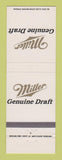 Matchbook Cover - Miller Genuine Draft Beer