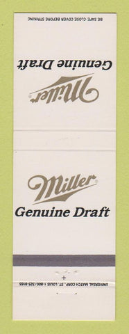 Matchbook Cover - Miller Genuine Draft Beer