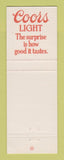 Matchbook Cover - Coors Light Beer
