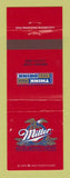 Matchbook Cover - Miller Beer Brewing