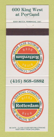 Matchbook Cover - Rotterdam Beer Toronto ON