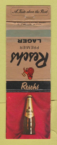 Matchbook Cover - Reschs Lager Beer Australia WORN