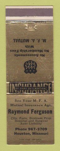 Matchbook Cover - Raymond Ferguson Insurance Houston MO