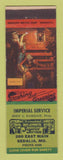 Matchbook Cover - Imperial Service oil gas Sedalia MO