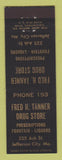 Matchbook Cover - Fred Tanner Drug Store Jefferson City MO