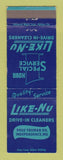 Matchbook Cover - Like Nu Drive In Cleaners Independence MO