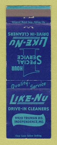 Matchbook Cover - Like Nu Drive In Cleaners Independence MO