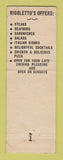 Matchbook Cover - Rigoletto's Restaurant St Louis MO