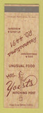 Matchbook Cover - Mrs Yoest's Hitching Post St Louis MO