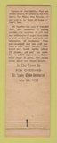 Matchbook Cover - Mrs Yoest's Hitching Post St Louis MO