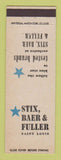 Matchbook Cover - Stix Baer & Fuller St Louis MO