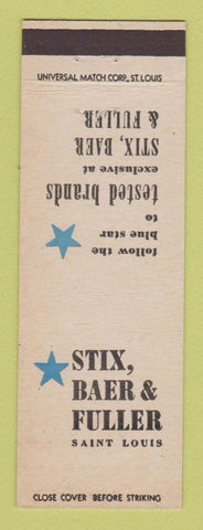 Matchbook Cover - Stix Baer & Fuller St Louis MO