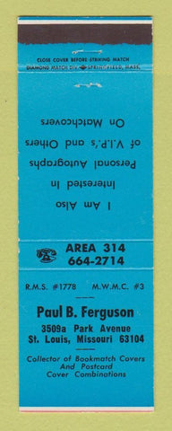Matchbook Cover - Paul B Ferguson St Louis MO Match Collector