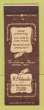 Matchbook Cover - ML Schneider Liquor Store St Louis MO