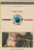 Matchbook Cover - World of Animals Dallas TX 40 Strike