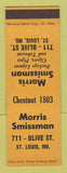 Matchbook Cover - Morris Smissman Liquor Store Tobacco St Louis MO