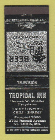 Matchbook Cover - Tropical Inn St Louis MO