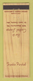 Matchbook Cover - Frankie Parshall Bar St Louis County MO
