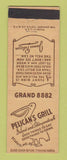 Matchbook Cover - Pelican's Grill St Louis MO