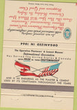 Matchbook Cover - Plaster  and  Cement Mason Workers Assn 40 Strike