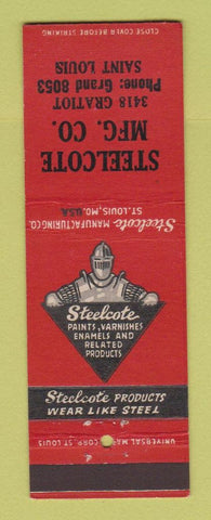 Matchbook Cover - Steelcote Manufacturing Paints Varnish St Louis MO