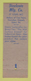 Matchbook Cover - Steelcote Manufacturing Paints Varnish St Louis MO