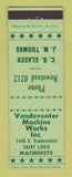 Matchbook Cover - Vandeventer Machine Works St Louis MO